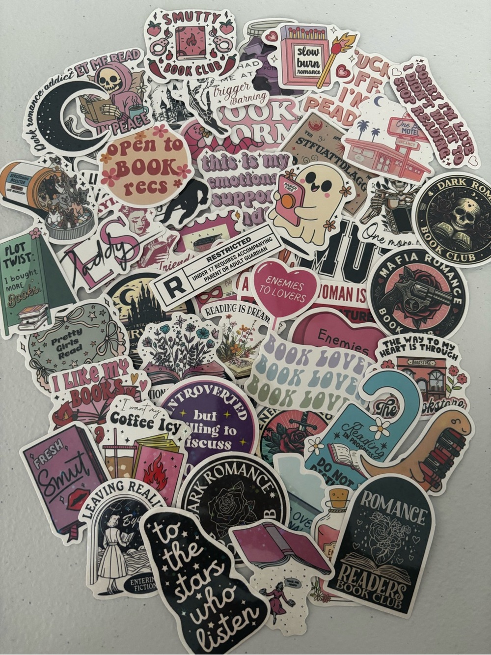 Book-Themed Sticker Set 50count